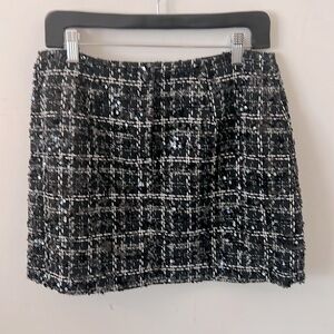 Gianni Bini tweed sequin mini skirt size 8